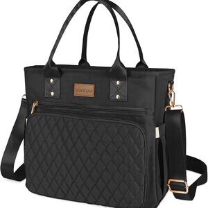 Large Insulated Lunch Bag for Work, Women's Nylon Thermal Lunch Box, Leakproof C